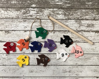 Magnetic Felt Fishing Game: Number & Color Learning Toy