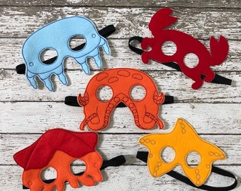 12 mousse océan sealife animaux visage masques-fancy dress 12 mousse océan sealife animaux visage masques-fancy dress