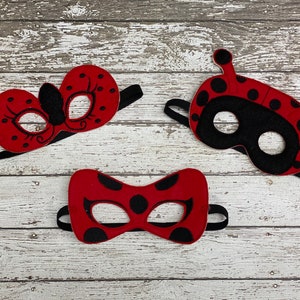 Ladybug Felt Mask Lady Bug Mask Insect Mask Ladybug Costume Lady Bug Costume Ladybug Birthday Party Lady bug party favor