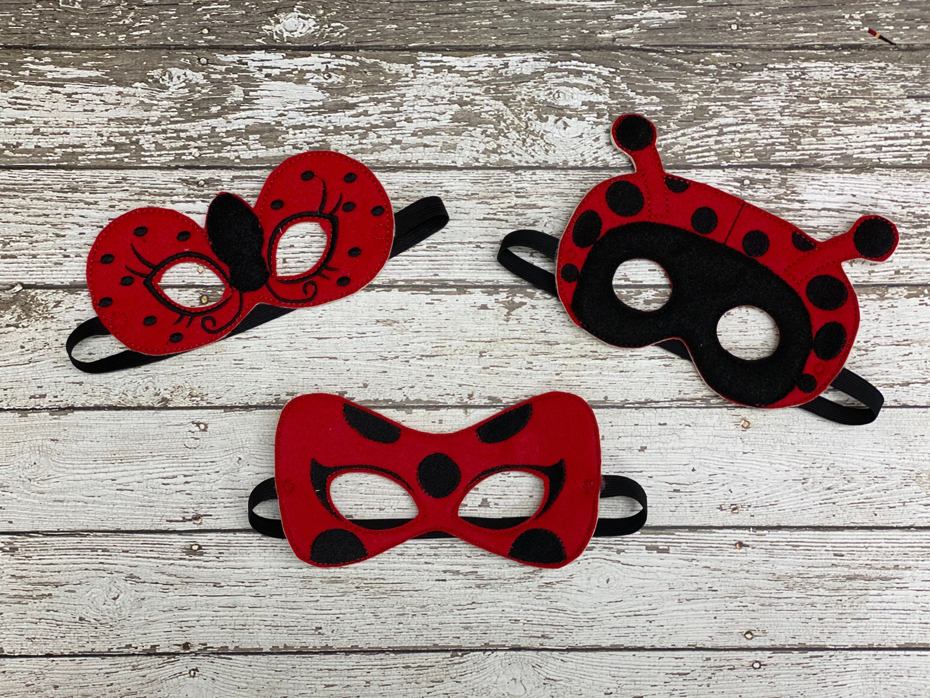 Ladybug Felt Mask Lady Bug Mask Insect Mask Ladybug Costume Lady Bug  Costume Ladybug Birthday Party Lady Bug Party Favor 