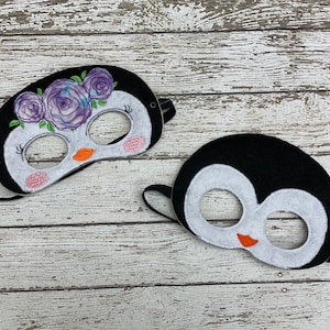 Penguin Masks Penguin Costume Child Mask Child Costume Flower Penguin Mask Girl Penguin Mask Animal Mask Halloween mask Birthday Party Favor