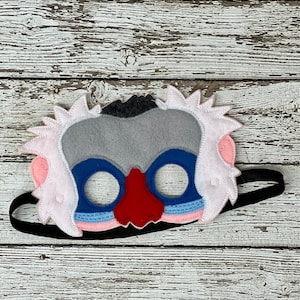 Masque Mandrill Déguisement Mandrill Masque babouin Déguisement babouin Masque primate Déguisement primate Masque animal Masque d&#39;Halloween Faire semblant de masquer Rapport du livre
