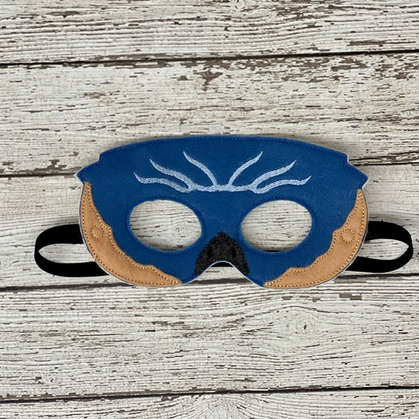 Blue Bird Mask Blue Bird Costume Bluebird Mask Bluebird  Costume  Bird Party Favor School Play Mask Book Report Prop Halloween mask