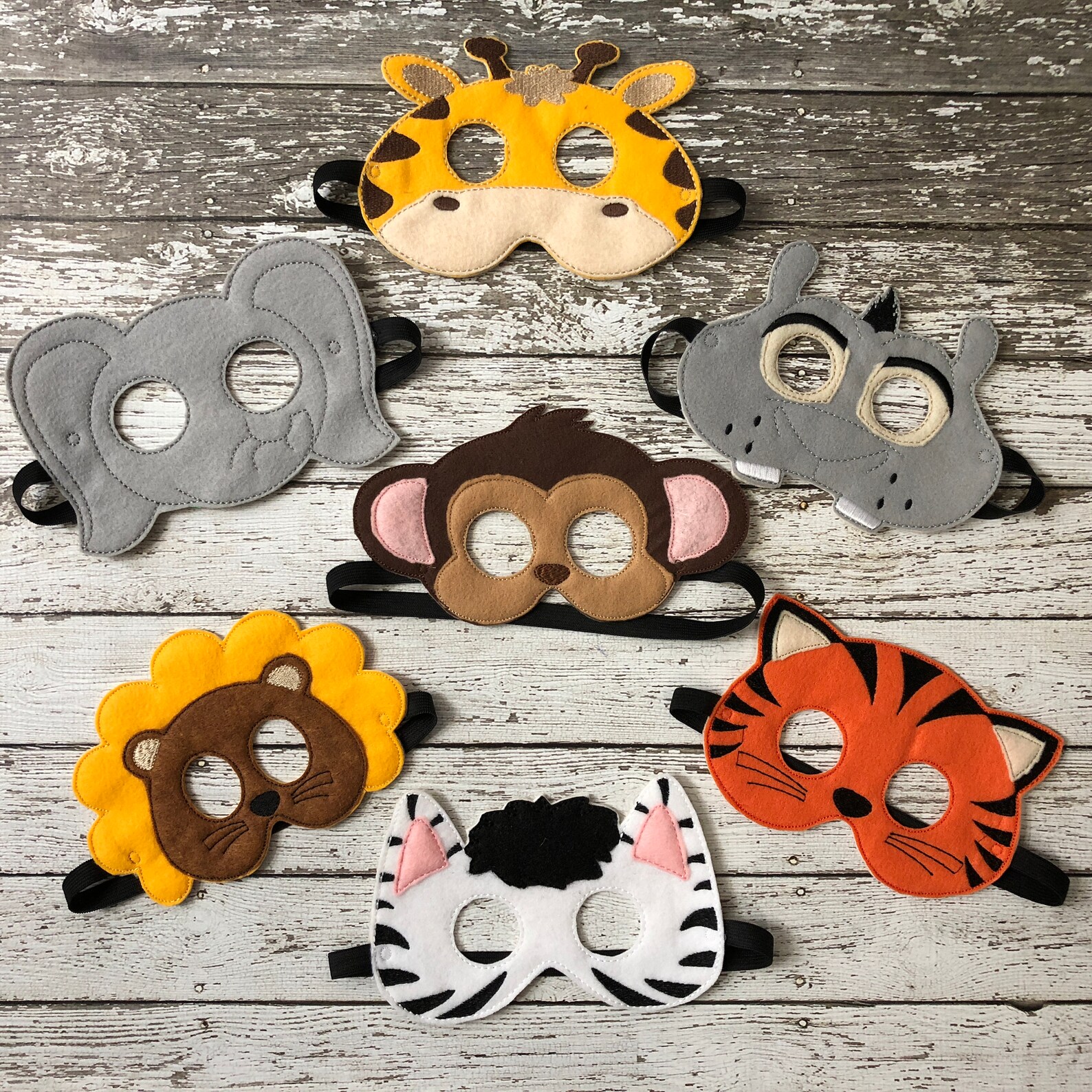Zoo Animal Masks Kids Masks Kids Costumes Giraffe Mask Hippo Etsy