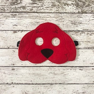 Red Dog Mask Red  Dog Costume Red Dog Felt Mask Book Report  Mask Book Report Prop Halloween Costume Red Dog Birthday Party Favor