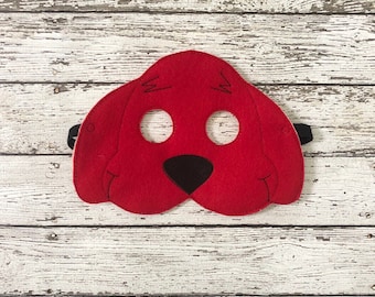 Red Dog Felt Mask: Kids Costume, Book Report Prop