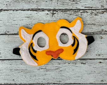 Felt Tiger Mask: Kids Animal Costume, Birthday Party Favor