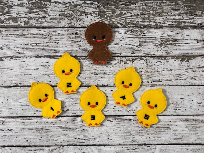 Five Little Ducks Finger Puppets Ducks Felt Finger Puppets for Etsy