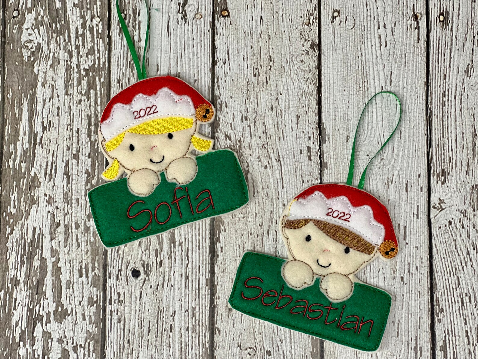Personalized Elf Ornament Personalized Girl Elf Ornament Etsy