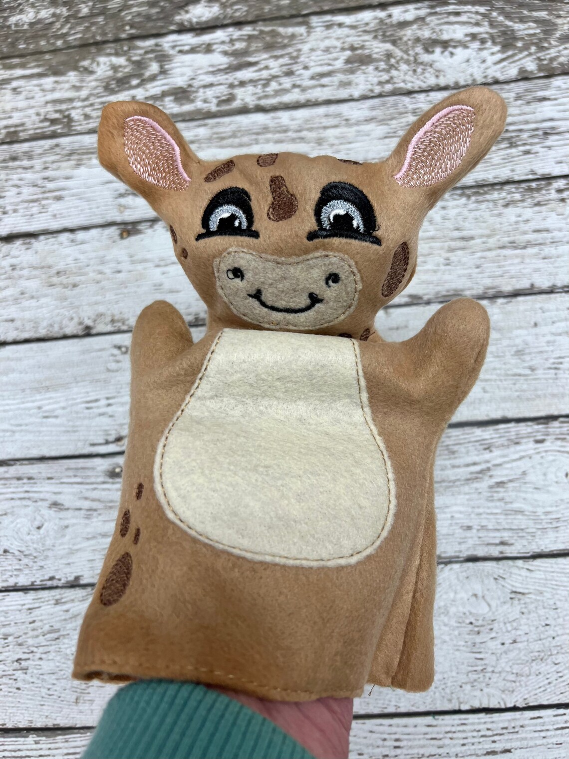Giraffe Hand Puppet Giraffe Puppet Giraffe Fleece Handpuppet - Etsy