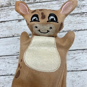 50 % OFF Giraffe Hand Puppet Giraffe Puppet Giraffe Fleece Handpuppet Animal Puppet  Zoo Animal Hand Puppet Soft Toy Quiet Keeper Toy Zoo