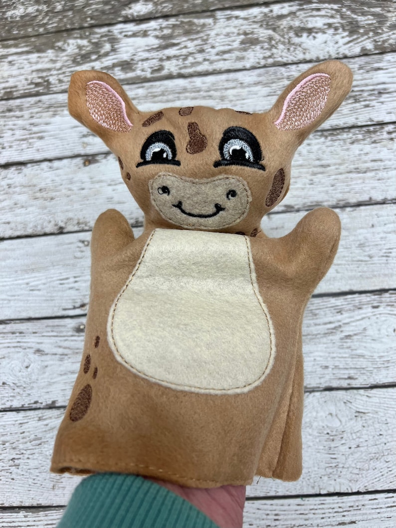Giraffe Hand Puppet Giraffe Puppet Giraffe Fleece Handpuppet Etsy
