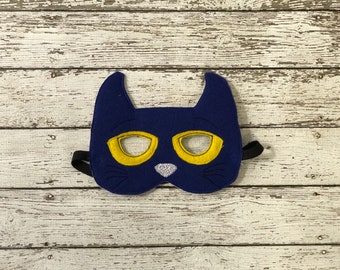 Blue Cat Mask Blue Cat Costume Blue Cat  Felt Mask Book Report  Mask Book Report Prop Halloween Costume Blue Cat Birthday Party Favor