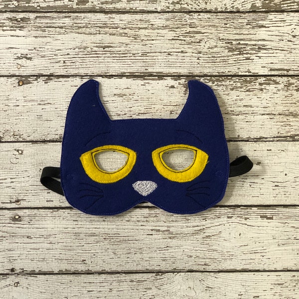 Blue Cat Mask Blue Cat Costume Blue Cat  Felt Mask Book Report  Mask Book Report Prop Halloween Costume Blue Cat Birthday Party Favor