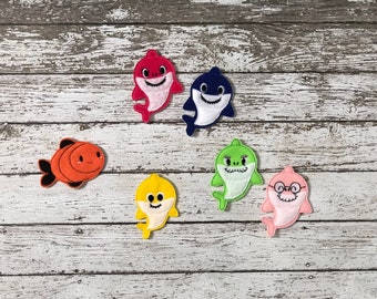 Shark Family Felt Finger Puppet Set: Storytime Pretend Play