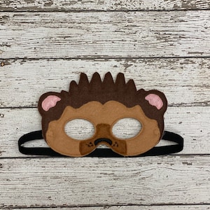 Hedgehog Mask Hedgehog Costume Pet Mask Animal Mask Animal Birthday Party Hedgehog Party Favor Book Report Prop Halloween Mask