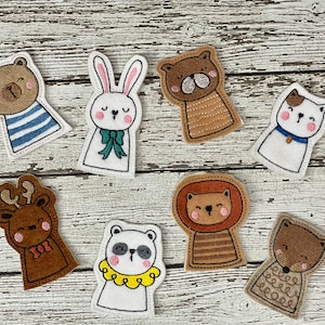 Animal Felt Finger Puppets Pet Finger Puppets Deer Puppet Fox Puppet Lion Puppet Panda Storytime Animal Finger Puppets Storytime Puppet