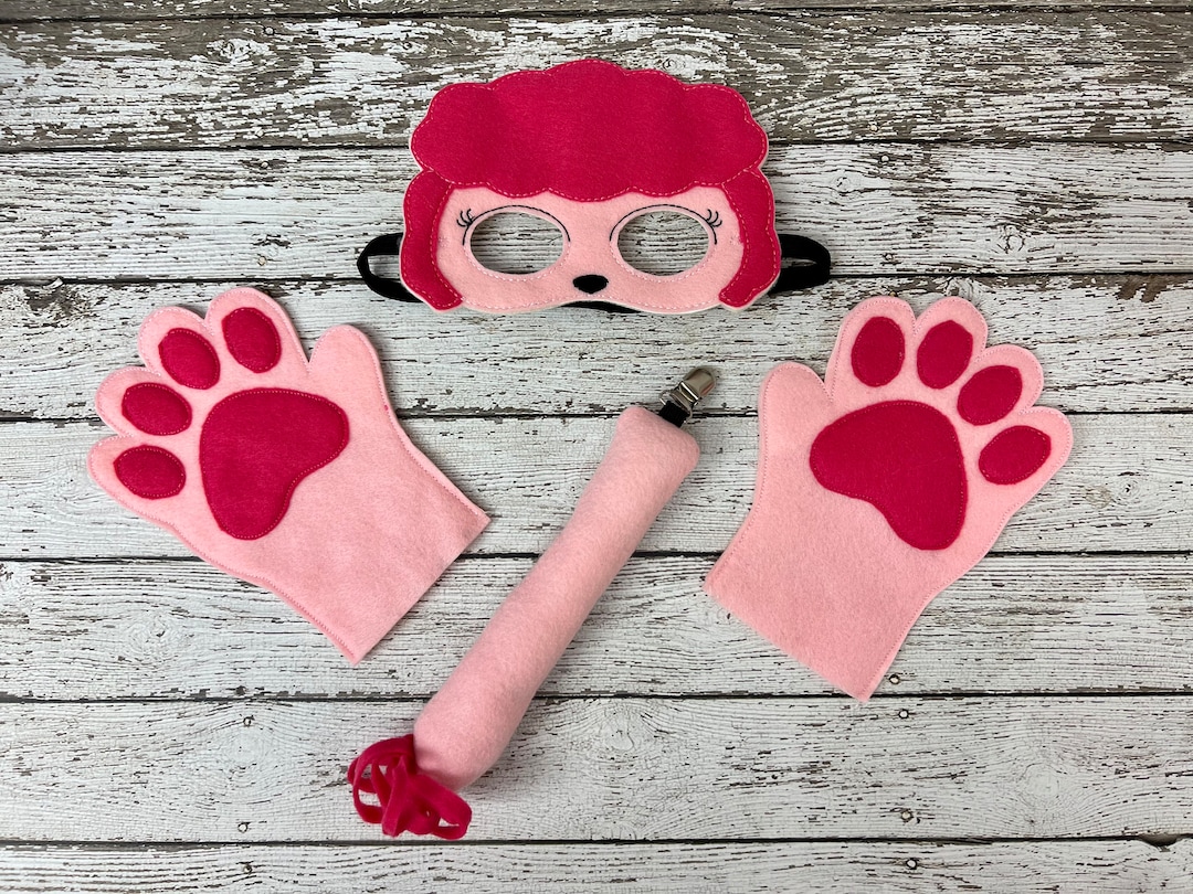Pink Poodle Dog Costume Poodle Mask Dog Mask Dog Tail Dog Etsy
