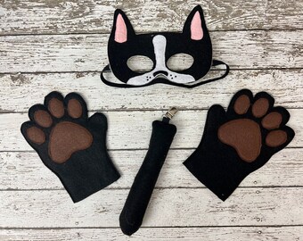 Set Costume Da Cucciolo Per Umani – 5 Accessori: Orecchie, Papillon, Coda, Guanti E Fascia – Per Halloween, Carnevale E Cosplay