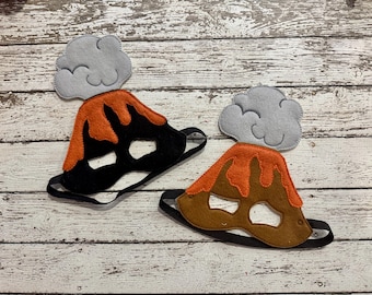 Volcano Felt Mask: Erupting Costume, Science Fair Prop