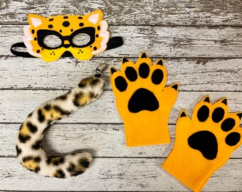 Cheetah Costume Mask: Felt Animal Dress-Up, Kids Halloween
