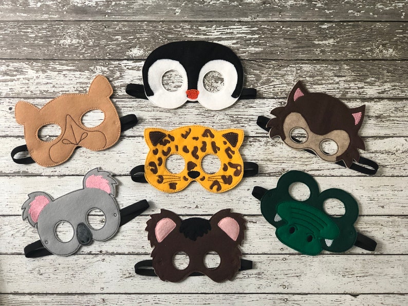 Zoo Animal Masks Kids Masks Kids Costumes Koala Mask Bear Mask Etsy