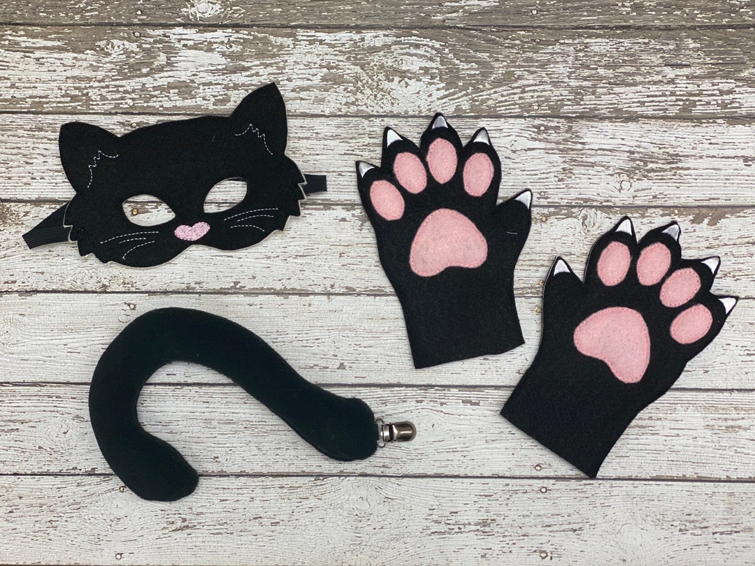 Disfraz de gato negro Máscara de gato negro de Halloween - Etsy México