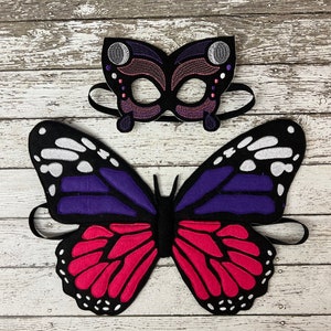 Butterfly Mask Butterfly Wings Pink and Purple Butterfly Costume Pink and Purple Butterfly Mask Butterfly Halloween Costume Butterfly Gift