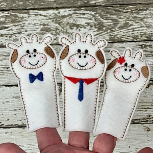 Cow Finger Puppets Cow Felt Finger Puppets Cow Family Finger Puppets Animal Finger Puppets Storytime Finger Puppets Teacher Gift