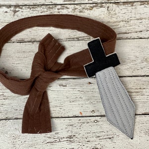 Child's Handmade Felt Belt and Sword Set - Pretend Play Dress-Up Costume