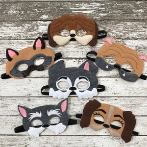 Pet Animal Masks Pet Mask Animal Masks Kids mask kids costumes Dog Mask Bloodhound Mask Bull Dog Siamese Cat Mask Terrier Mask Bulldog Mask