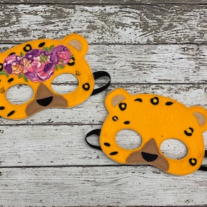 Leopard Animal Mask Leopard Costume Floral Leopard Mask Girl African Cat Mask Girly Leopard Party Favor Halloween Costume Halloween Mask