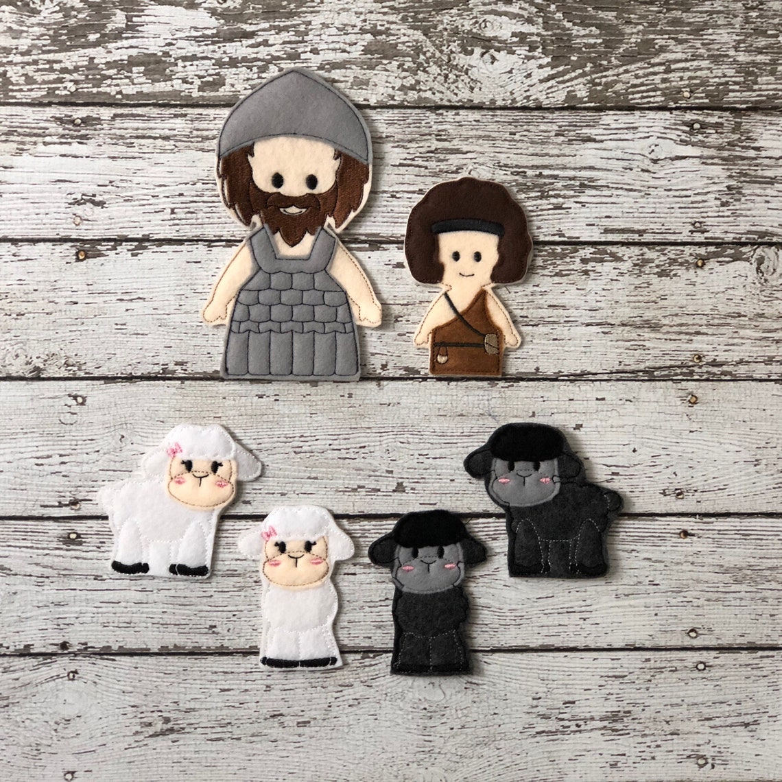 David and Goliath Finger Puppets Bible Felt Finger Puppets for - Etsy