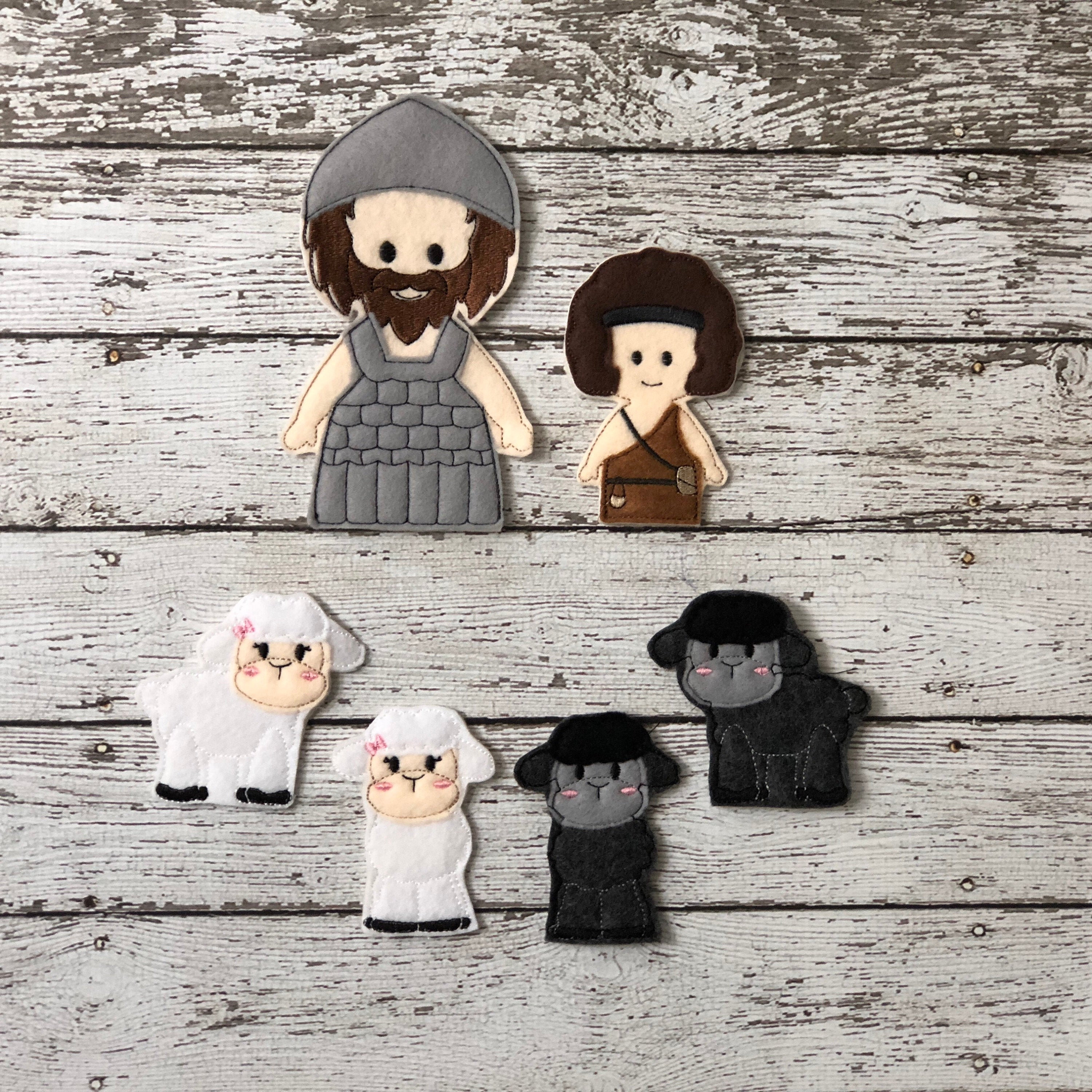 David and Goliath Finger Puppets Bible Felt Finger Puppets for Etsy