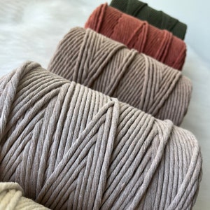 3mm single strand macrame string 1kg recycled cotton cord supplier bulk spool DIY craft bogo bundle pricing image 3