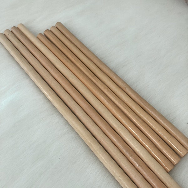 4 pcs natural wooden dowel | macrame craft supplies | round wood sticks | tapestry hanging rod | 12 & 15 inches length | 1/2 inch diameter