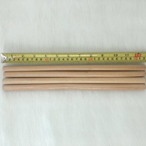4 pcs natural wooden dowel | macrame craft supplies | round wood sticks | tapestry hanging rod | 12 & 15 inches length | 1/2 inch diameter image 4