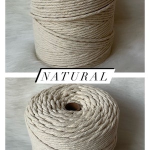 3mm single strand macrame string 1kg recycled cotton cord supplier bulk spool DIY craft bogo bundle pricing image 4