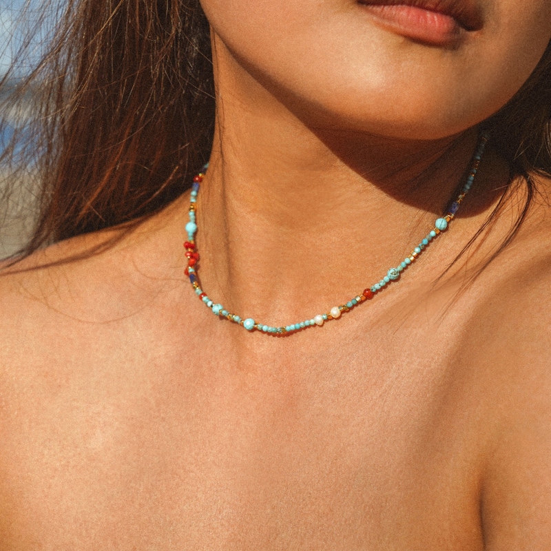 Small Beaded Boho Necklace
