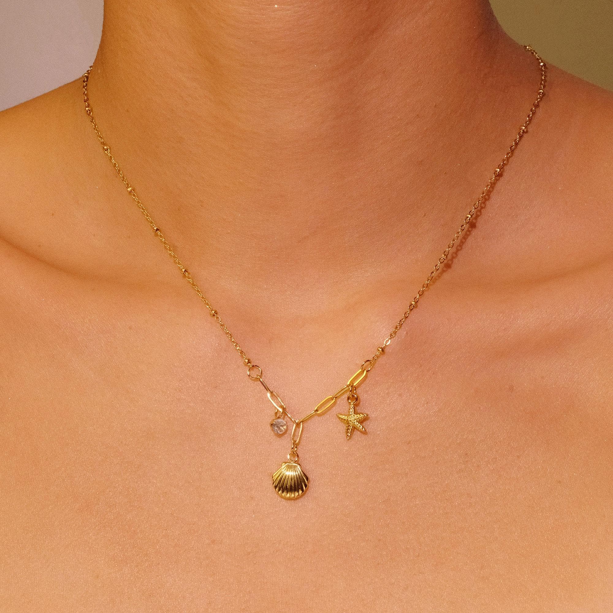 18k Gold Filled Dainty Shell Necklace, Delicate Shell Necklace, Gold Shell Necklace, Tiny Shell Necklace, Sea Mermaid Shell Necklace Gift