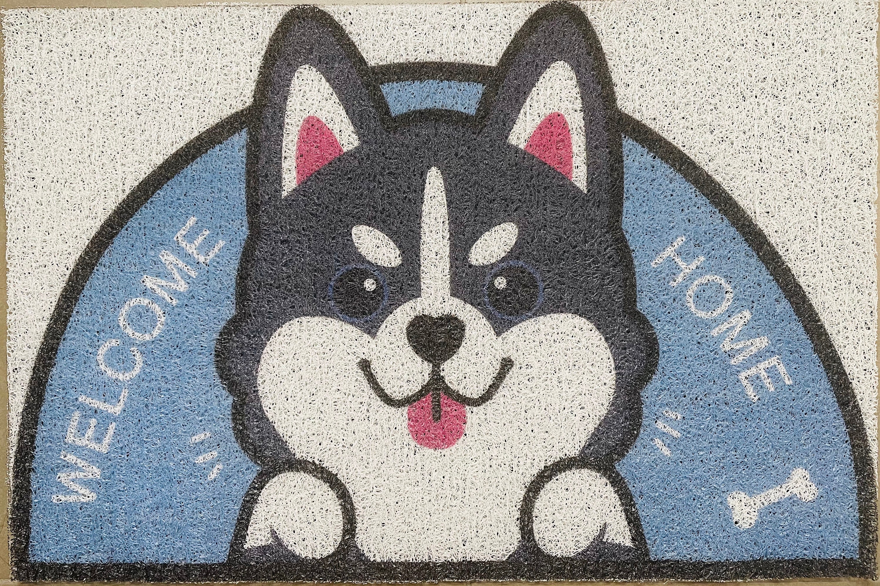 Cute Husky Dog Door Mat Etsy