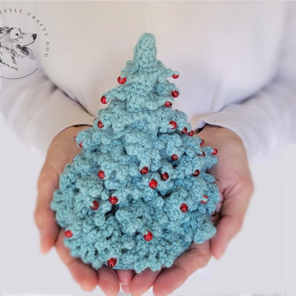 Crochet Christmas tree pattern for wool Xmas decoration, ideal gift, PDF pattern in US & UK Crochet terms