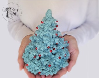 Crochet Christmas tree pattern for wool Xmas decoration, ideal gift, PDF pattern in US & UK Crochet terms