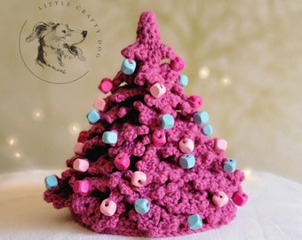 Christmas tree crochet pattern, festive Xmas ornament decoration, ideal gift, PDF pattern in US & UK Crochet terms