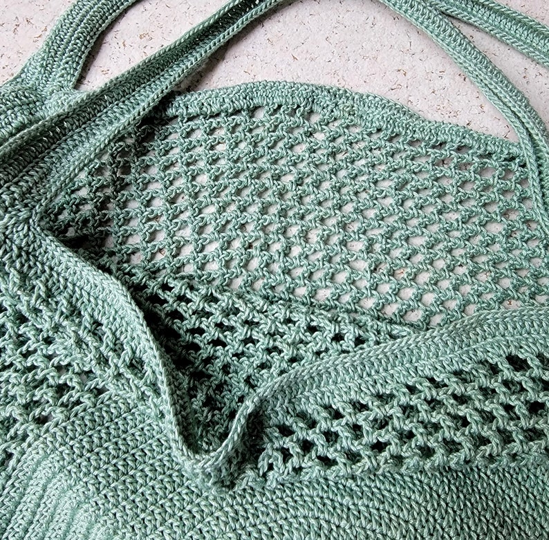 Crochet Skull Shoulder Bag Pattern, Large Filet Mesh, Size 3 Cotton ...