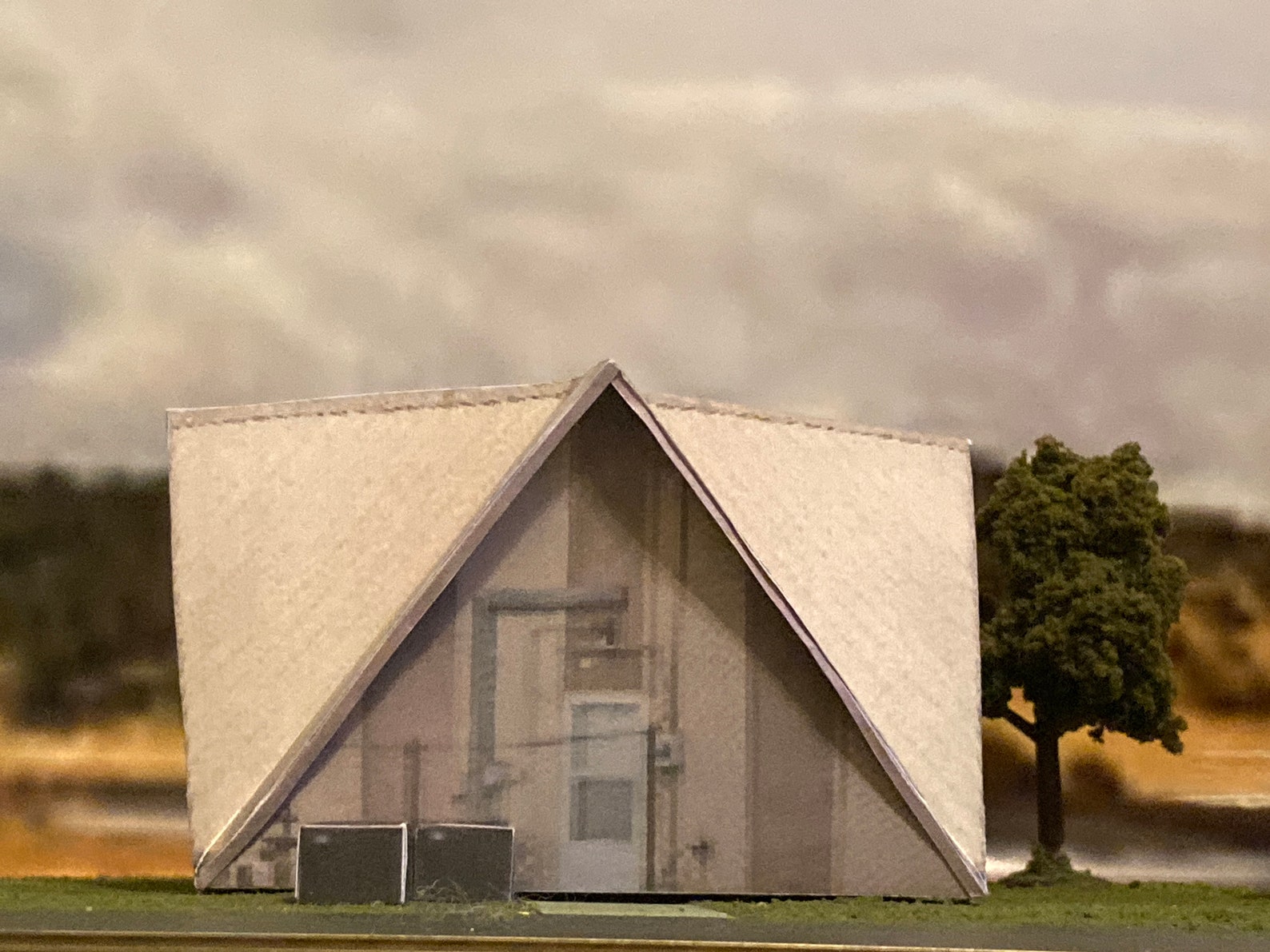 HO Scale 1/87 Pyramis Building Custom Built to Order From Cardstock for