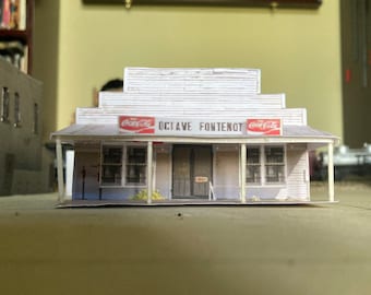HO Scale Octave Fontenot Grocery Store Model Railroad Diorama