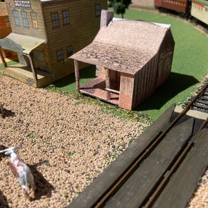 HO Scale Snider Cabin Post Office Miniature Model - Old West Diorama