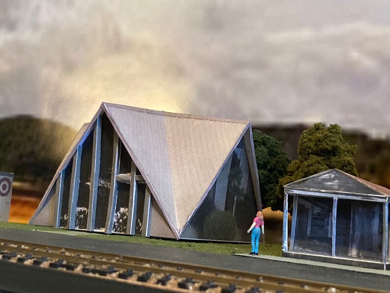 HO Scale 1/87 Pyramis Building Custom Built to Order From Cardstock for