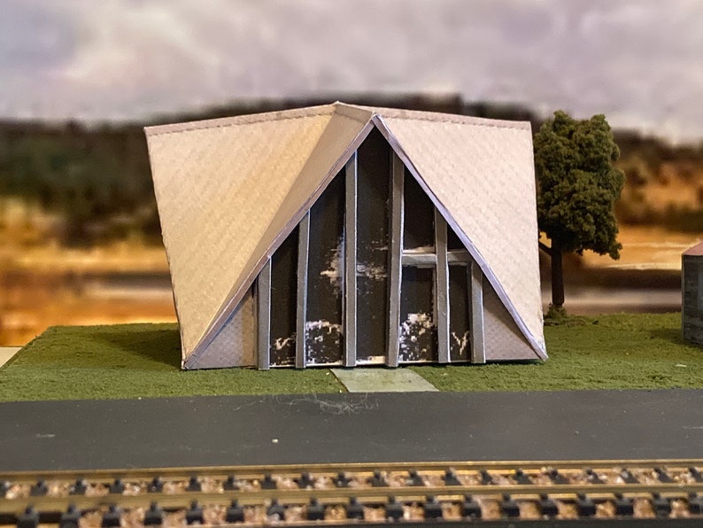 HO Scale 1/87 Pyramis Building Custom Built to Order From Cardstock for